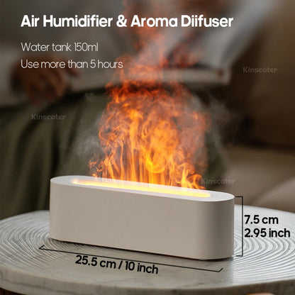 KINSCOTER Essential Oil Aroma Diffuser Flame Air Humidifier