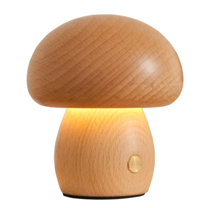 INS LED Night Light With Touch Switch Wooden Cute