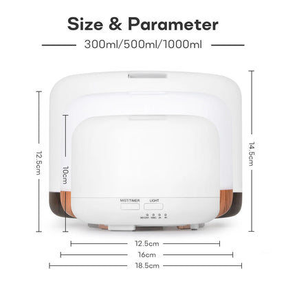 Air Humidifier Essential Oil Diffuser 300ML 500ML 1000ML