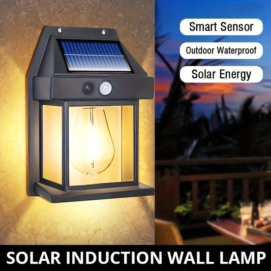 Outdoor Solar Tungsten Wall Light with Motion Sensor IP65 Waterproof