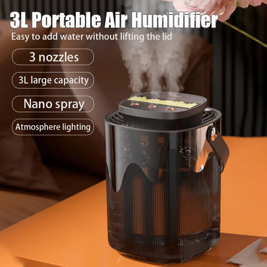 3L Air Humidifier Portable Small Aroma Diffuser 3